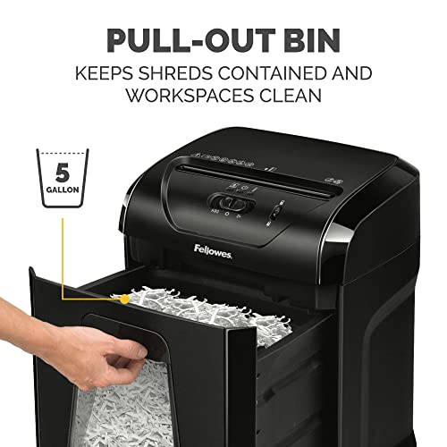 Fellowes Powershred 12 Sheet Cross-Cut Paper Home Office Paper Shredder, 19.50" H x 9.69" W x 13.44" D