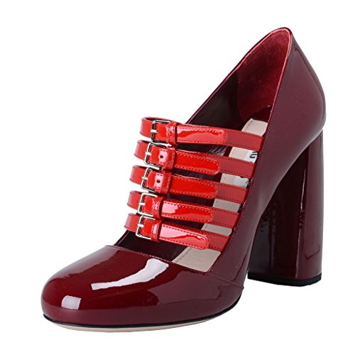 Miu Miu Women's Red Patent Leather High Heel Pumps Shoes US 5 IT 35;