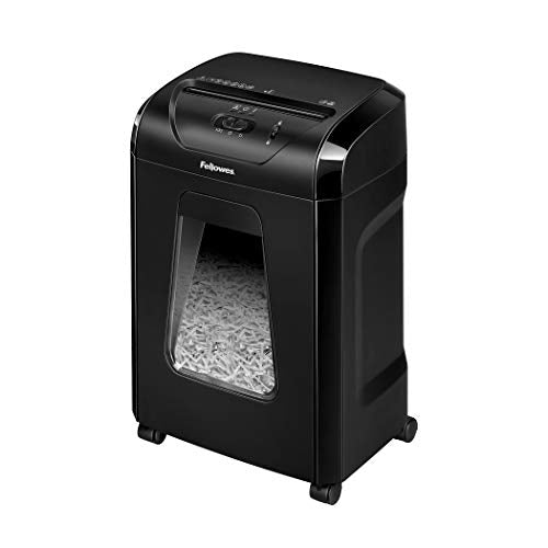 Fellowes Powershred 12 Sheet Cross-Cut Paper Home Office Paper Shredder, 19.50" H x 9.69" W x 13.44" D